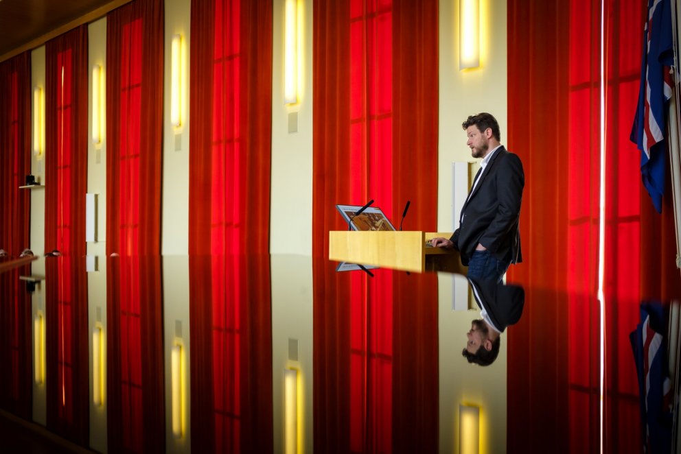 Dr. Kristján Leósson þróunarstjóri DTE var meðal þeirra sem fluttu erindi á mótinu